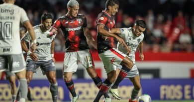 Atlético-MG abre 2 a 0, cede empate ao São Paulo e chega a 9 jogos sem vencer