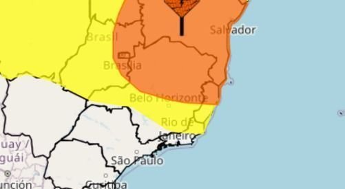 Inmet emite alerta para chuvas perigosas nos próximos dias em MG