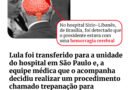 Infográfico sobre hemorragia intracraniana do presidente Lula - Metrópoles