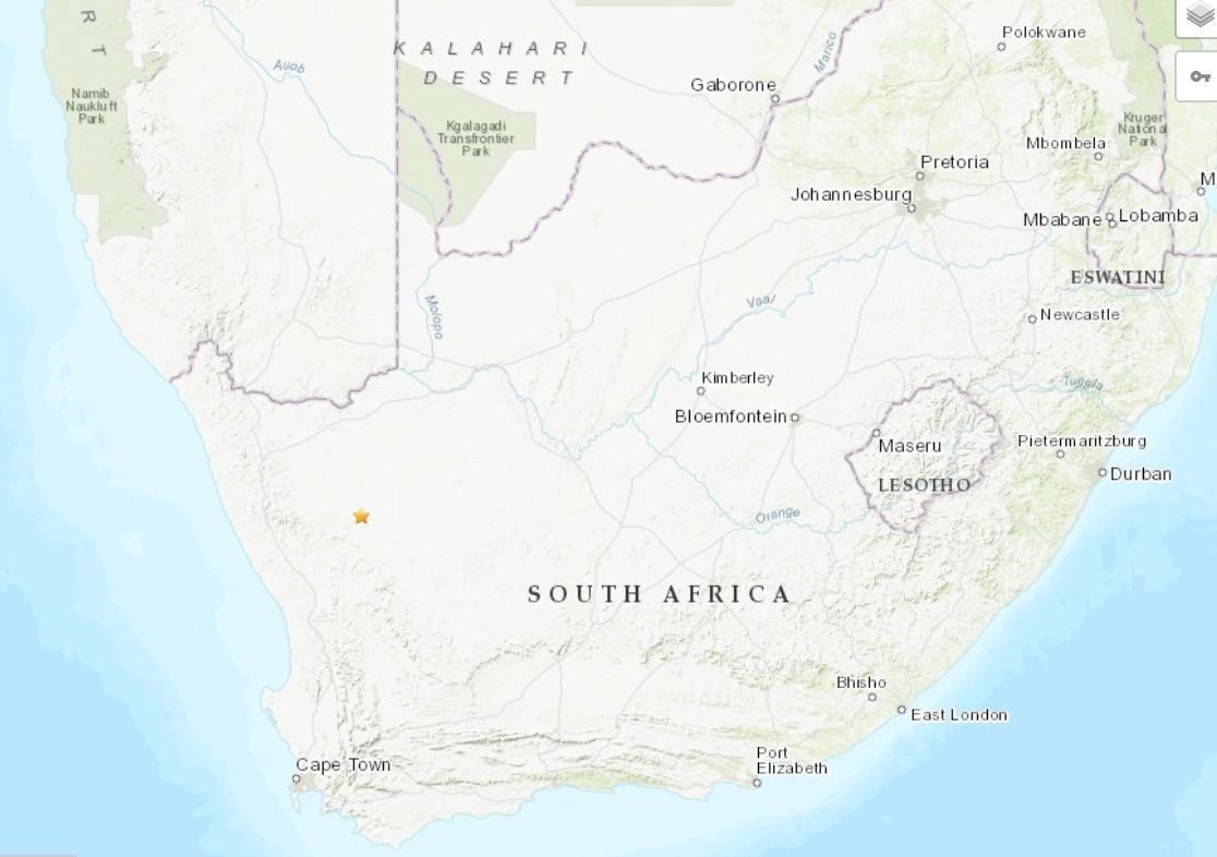 Terremoto de magnitude 5,3 atinge a África do Sul