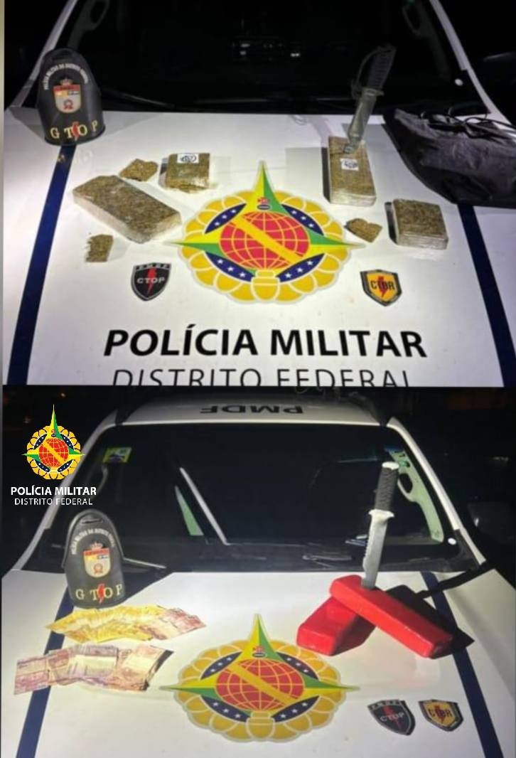 PMDF prende 2 homens por tráfico de drogas no Riacho Fundo II e em Samambaia