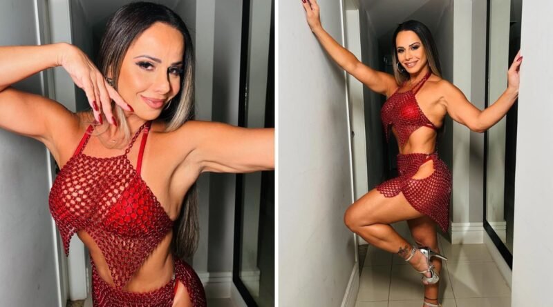 Viviane Araújo aposta em look telado para ensaio do Salgueiro; veja