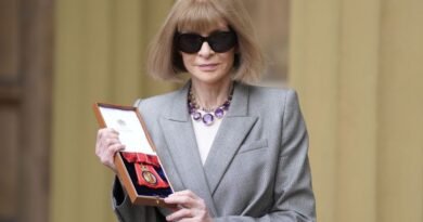 Anna Wintour tira óculos de sol para encontro com Rei Charles; veja foto