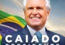 Imagem colorida de banner com informações sobre o lançamento da pré-candidatura de Ronaldo Caiado à presidência da República - Metrópoles