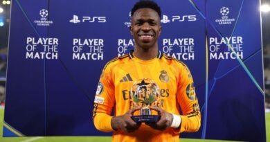 Provocado pelo Manchester City, Vinicius Jr vence prêmio de melhor do jogo