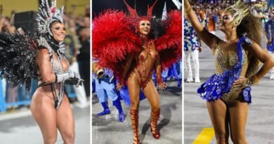 Carnaval 2025: veja looks das famosas na 2ª noite de desfiles do RJ