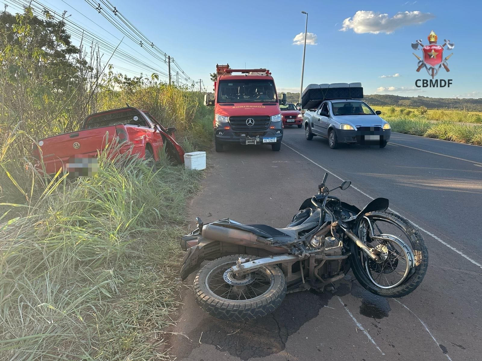 Colisão envolvendo moto e carro na DF 140 resulta em óbito