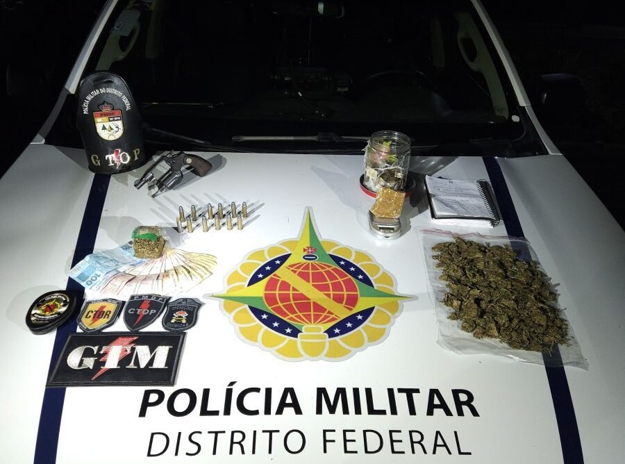 PMDF prende dois por posse irregular de arma de fogo e tráfico no Itapoã